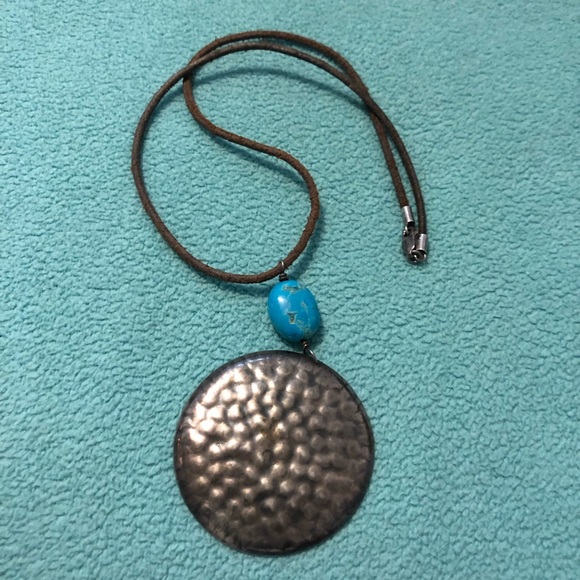 Silpada Jewelry Silpada Turquoise And Hammered Silver Necklace